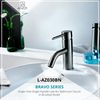 Anzzi Bravo Single-Handle Low-Arc Bathroom Faucet, Brushed Nickel L-AZ030BN
